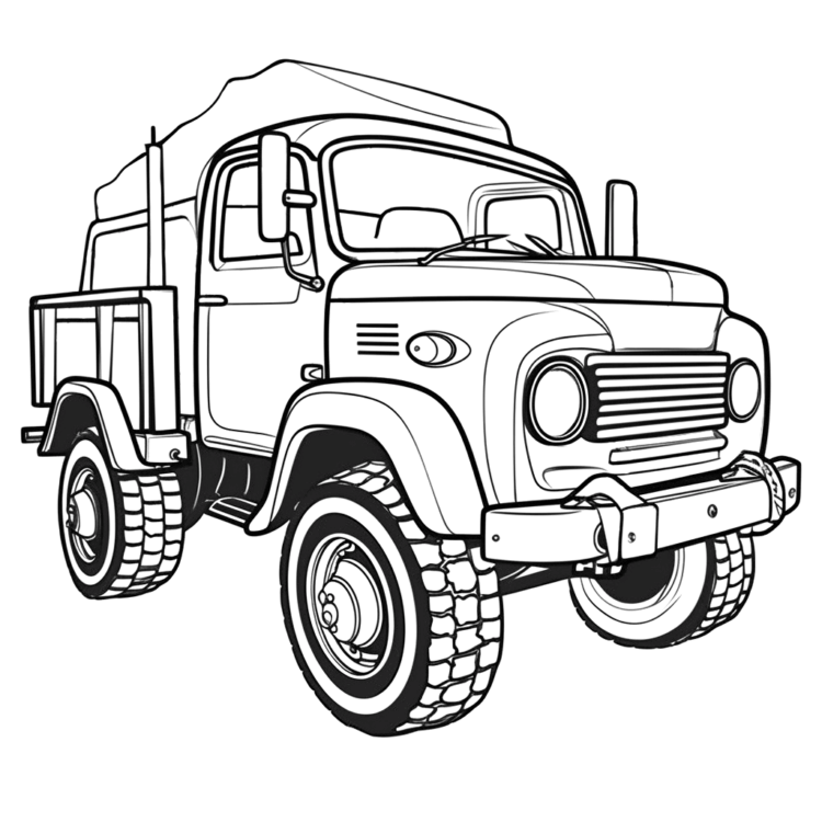 Coloring picture small truck