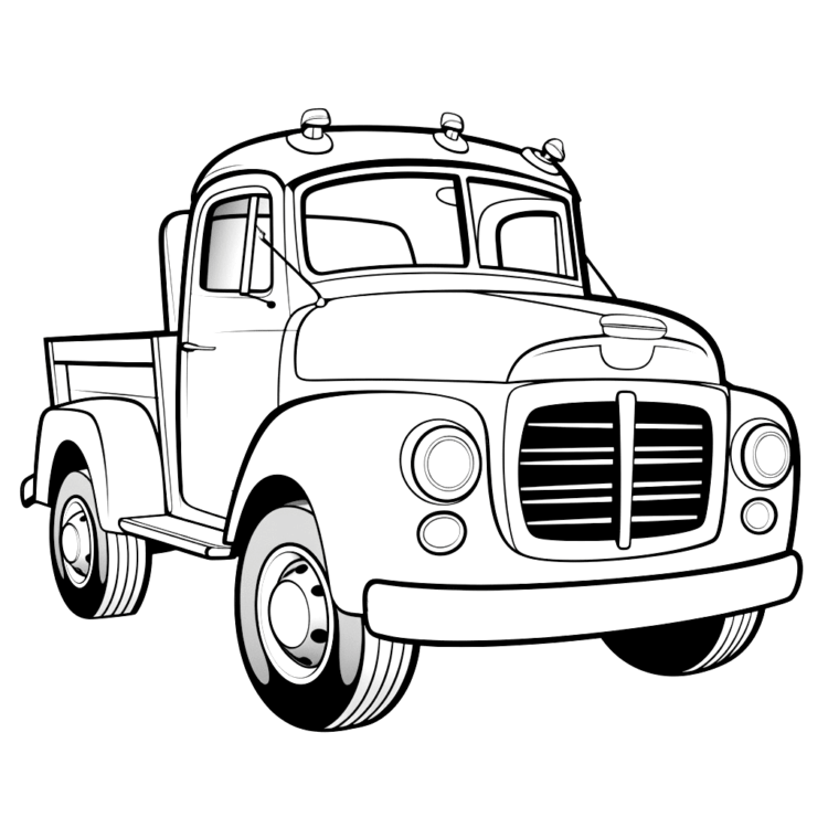 Ausmalbild Kleintransporter