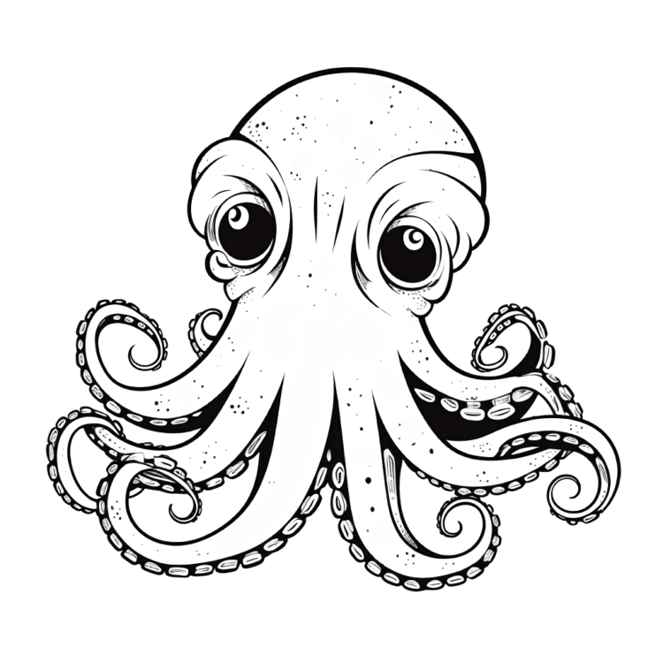 Octopus coloring page