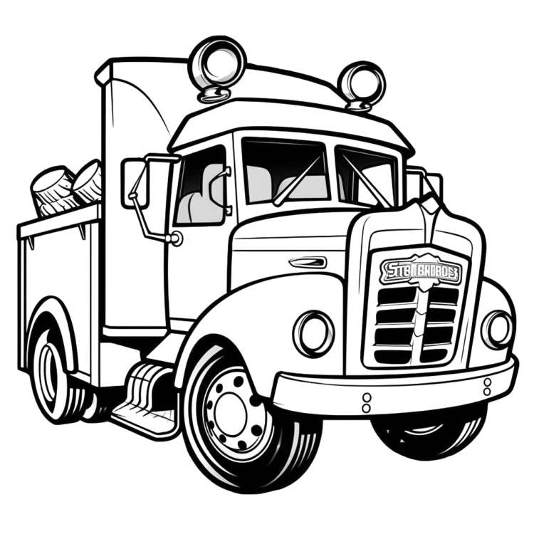 Refrigerated vehicle coloring page
