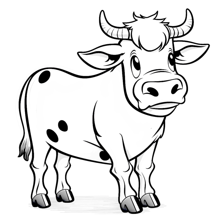 Dibujo para colorear vaca