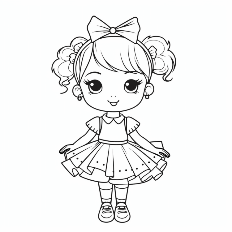 Ausmalbild Lächelnde Ballerina