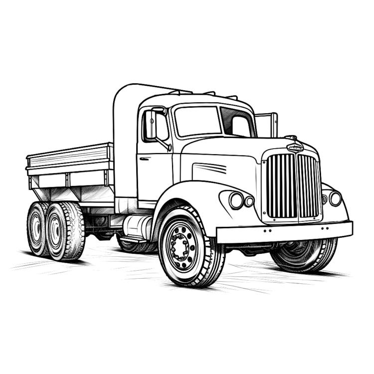 Ausmalbild Lkw