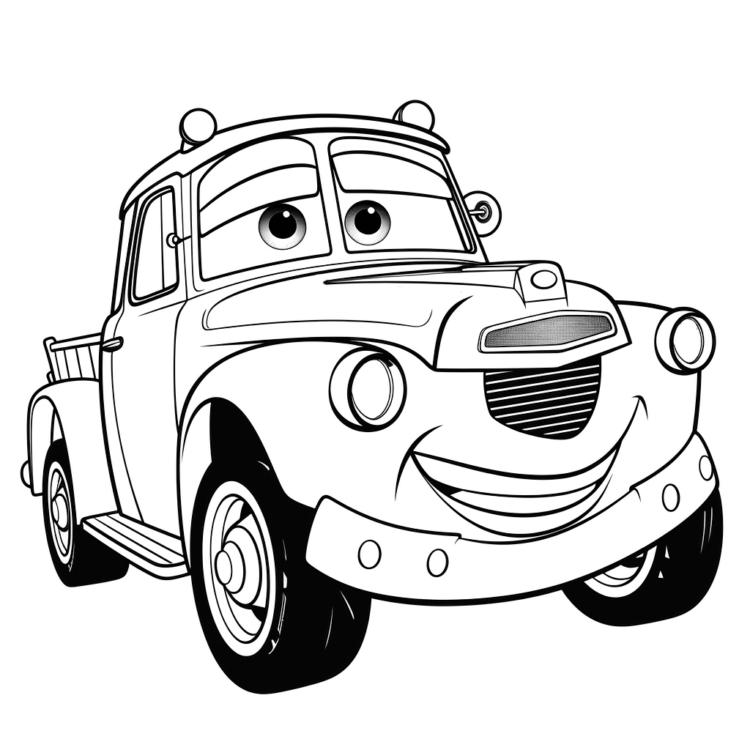 Coloring picture Mater car