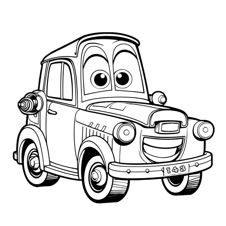 Coloring picture Mater movie car