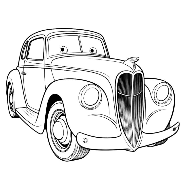 Dibujo para colorear Coche Pixar