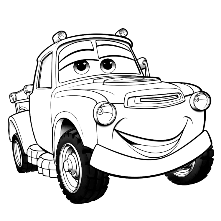 Ausmalbild Pixar Film Auto