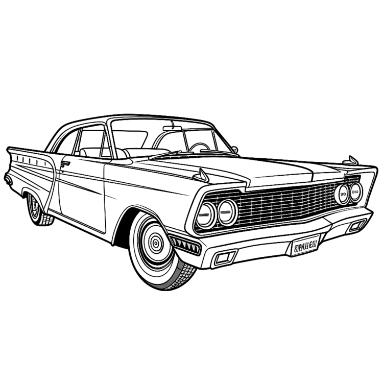 Dibujo para colorear coche Ramone