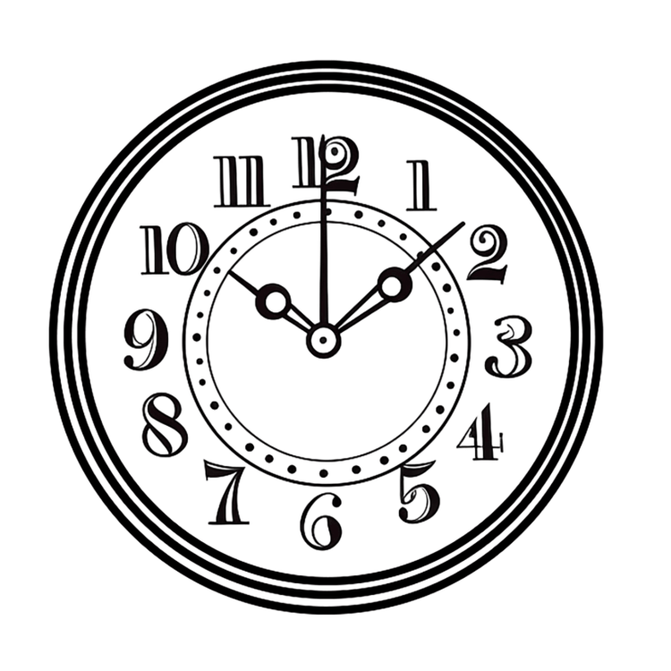 Dibujo para colorear reloj redondo