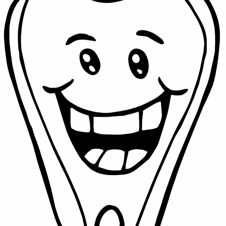 Slender tooth coloring page