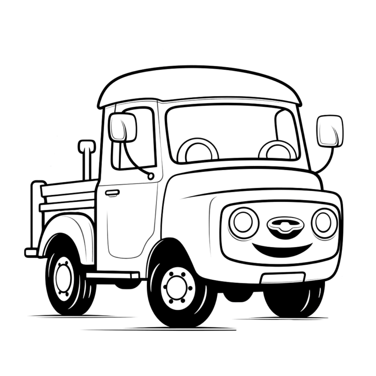 Ausmalbild Spielzeug-LKW