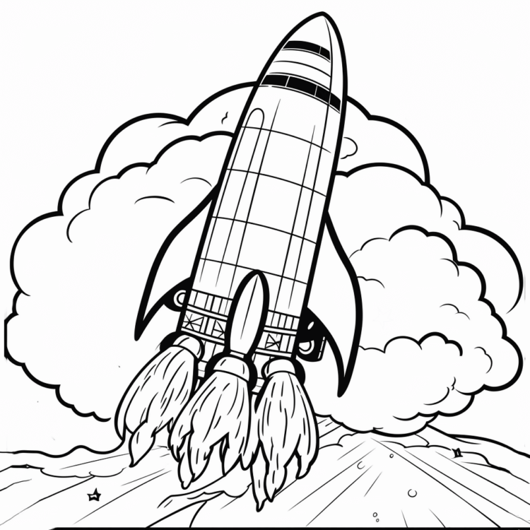 Ausmalbild Spielzeug Rakete