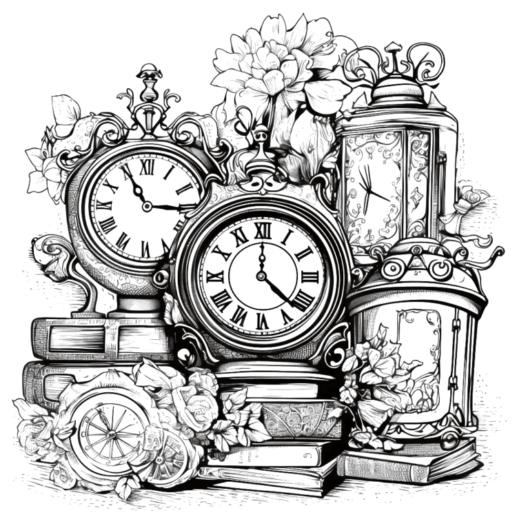 Colorear relojes ilustrados