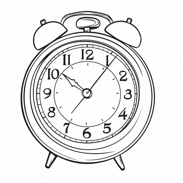 Despertador con dibujo para colorear