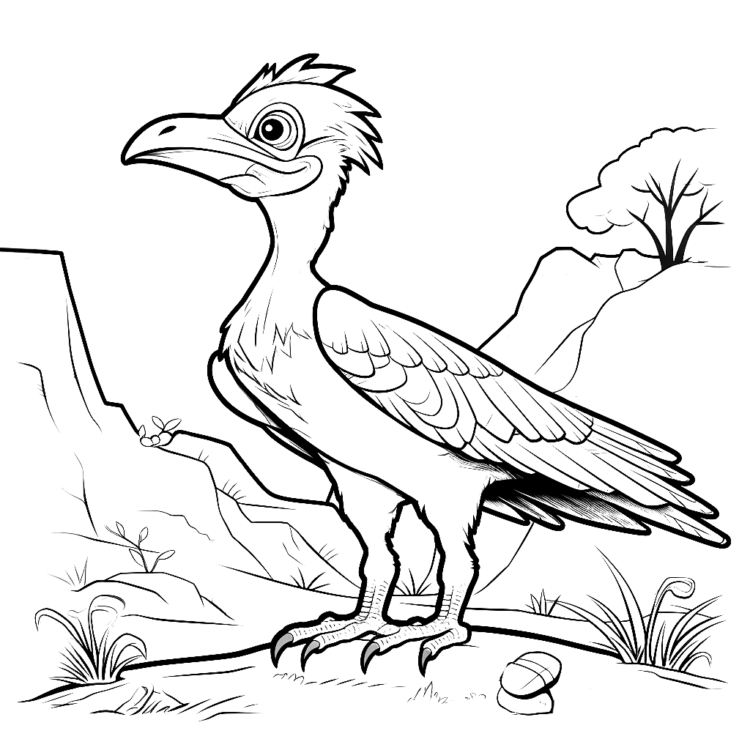 Dibujo para colorear Archaeopteryx