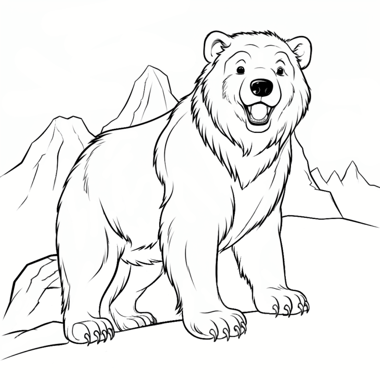 Bär auf einer Klippe