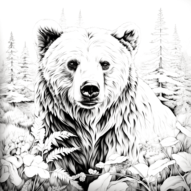 Oso y naturaleza
