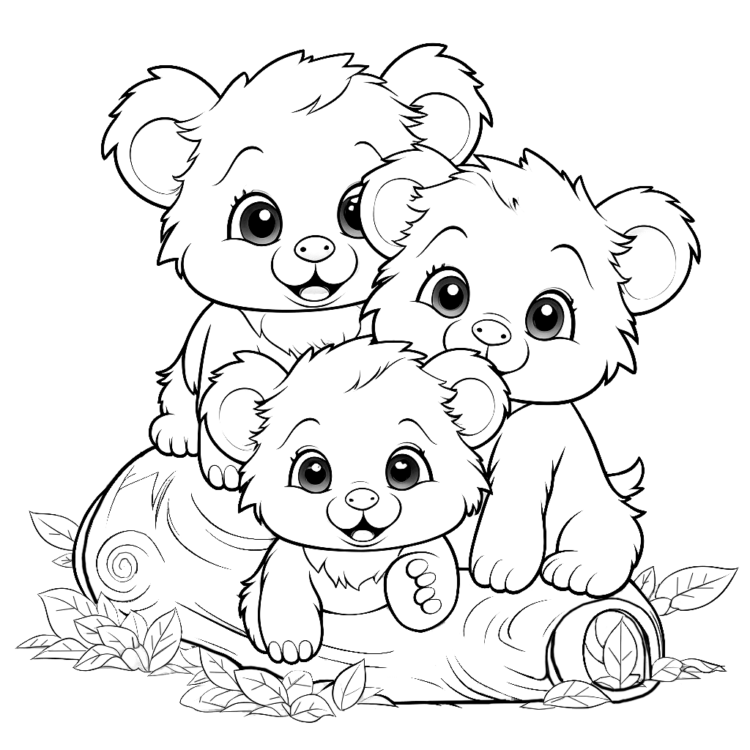 Dibujar osos para colorear