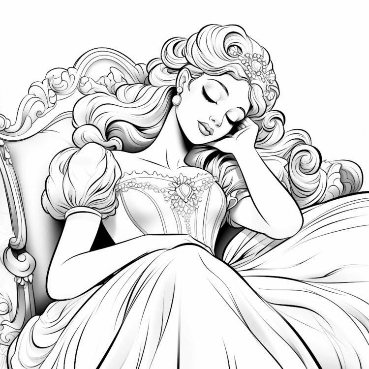Dibujo para colorear La bella durmiente