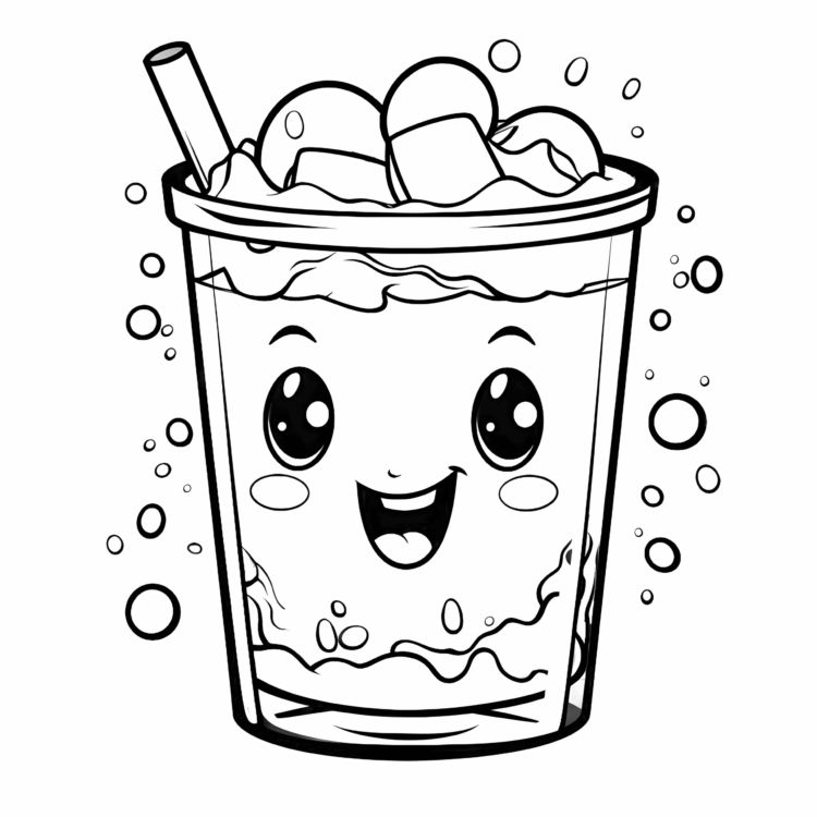Dibujo para colorear Bebida refrescante