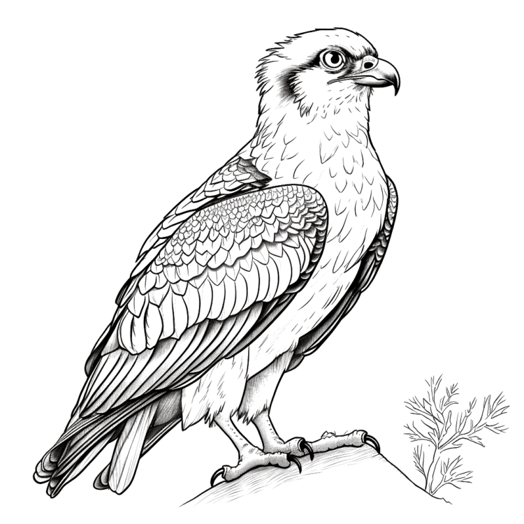 Coloring picture osprey