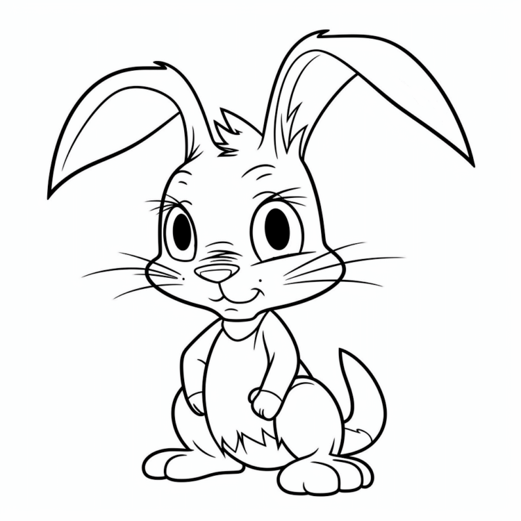 Dibujo para colorear Conejito esponjoso