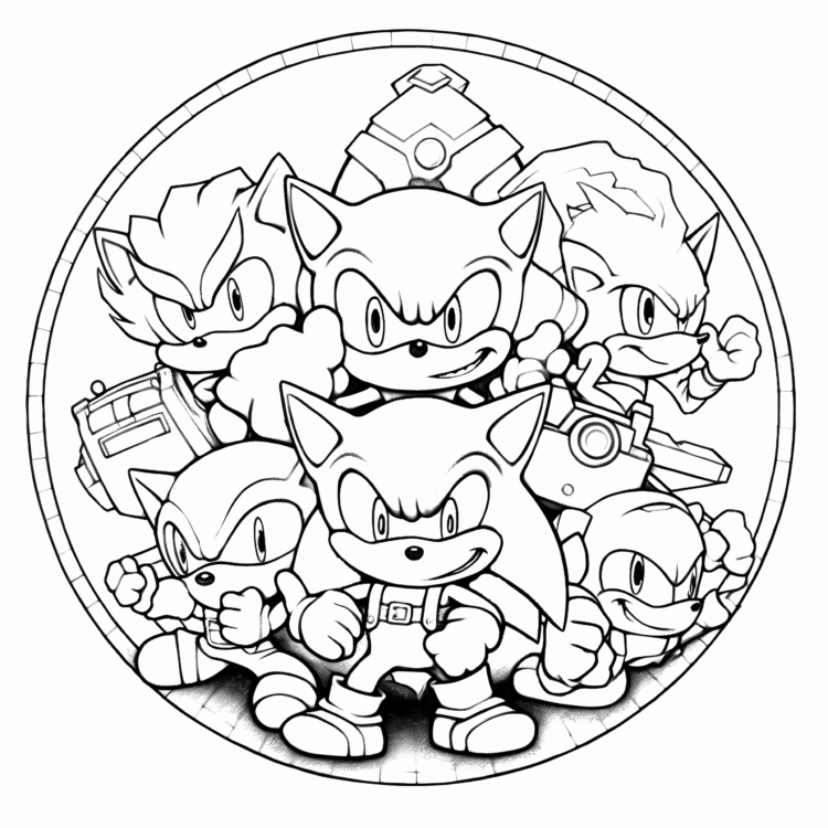 Dibujos para colorear amigos y Sonic
