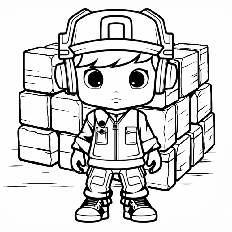 Dibujo para colorear de ladrón de Roblox