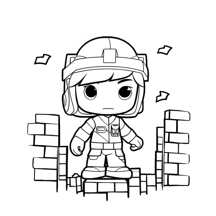Coloring page Skillful Conqueror Roblox
