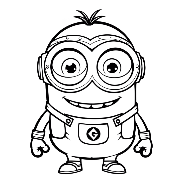 Coloring picture Giddy Glimmer Minion