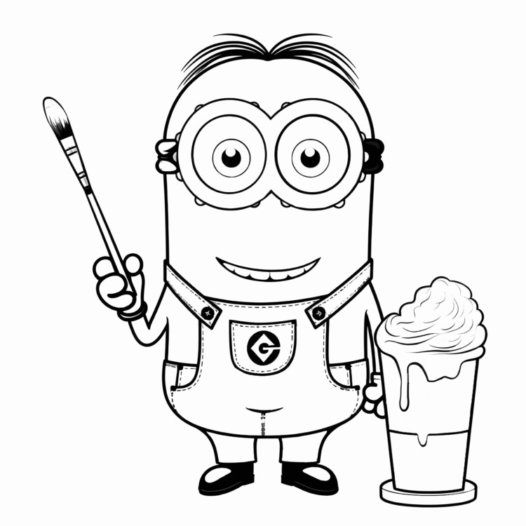 Coloring picture Happy Minion