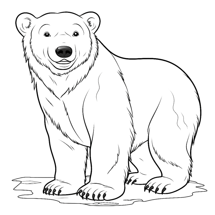Ausmalbild Großer Bär