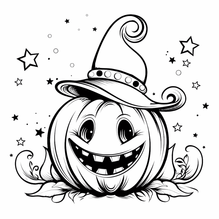 Halloween pumpkin coloring page