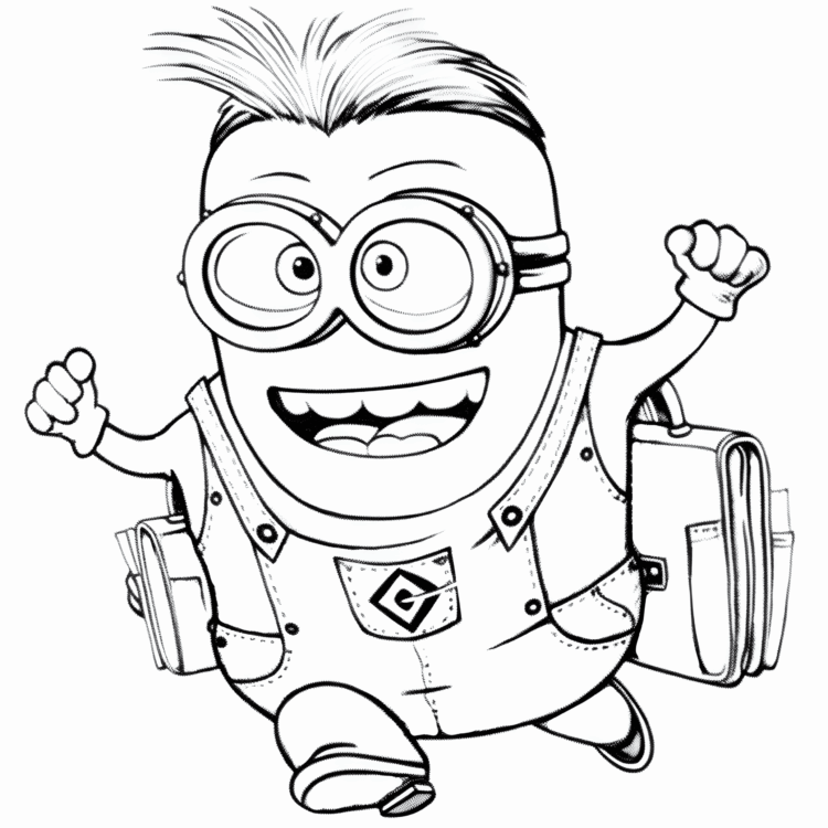 Jolly Jumper Minion coloring page