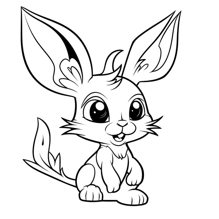 Dibujo para colorear conejo