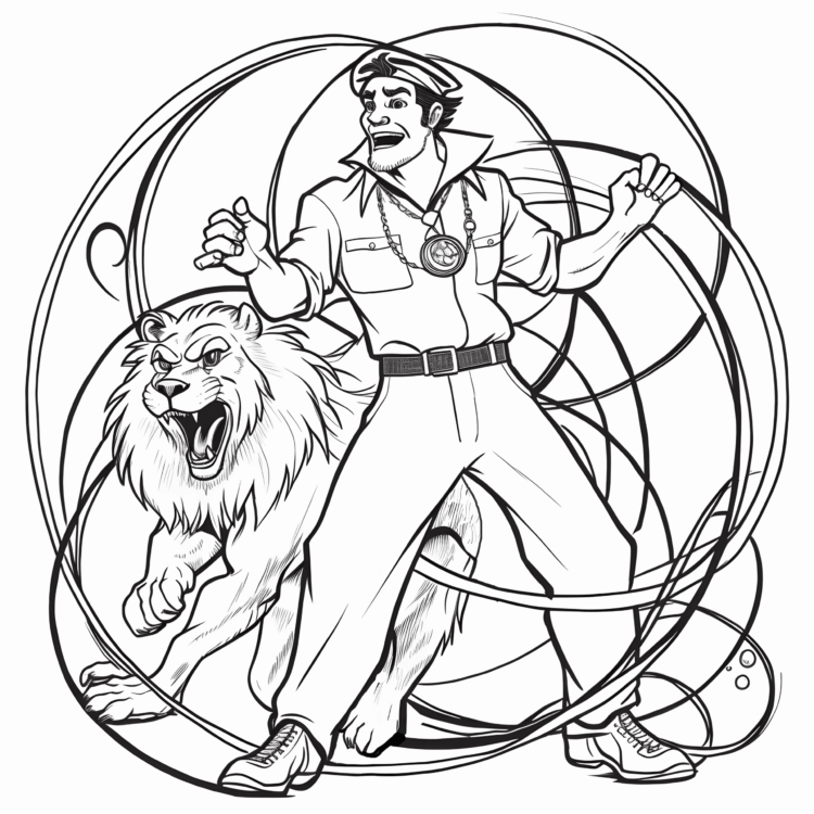 Dibujo para colorear carnaval Anillo de fuego actor
