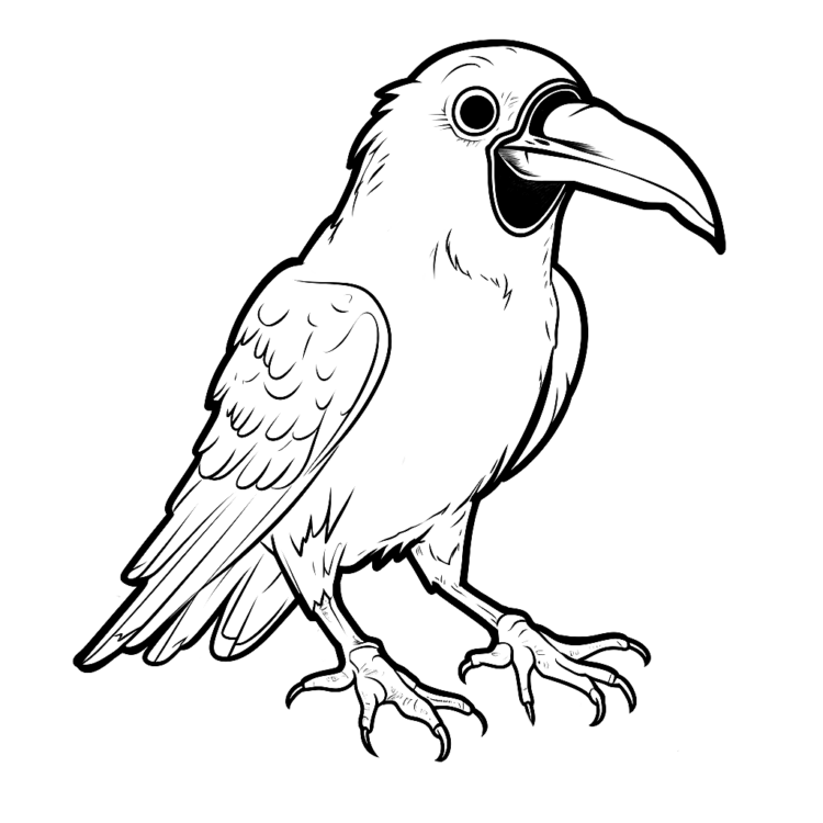 Ausmalbild Krähe