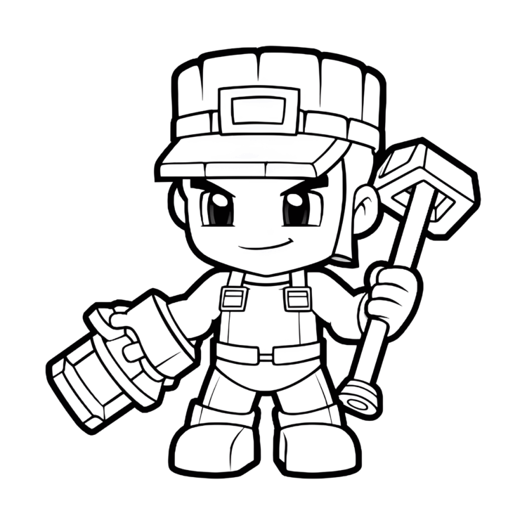 Ausmalbild Kreativer Handwerker Roblox