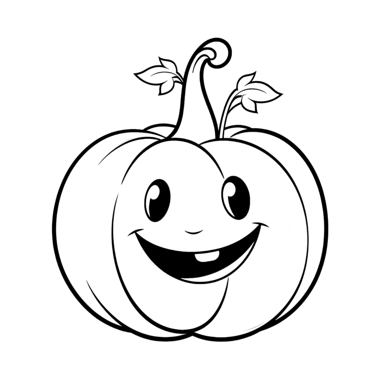 Dibujo para colorear calabaza