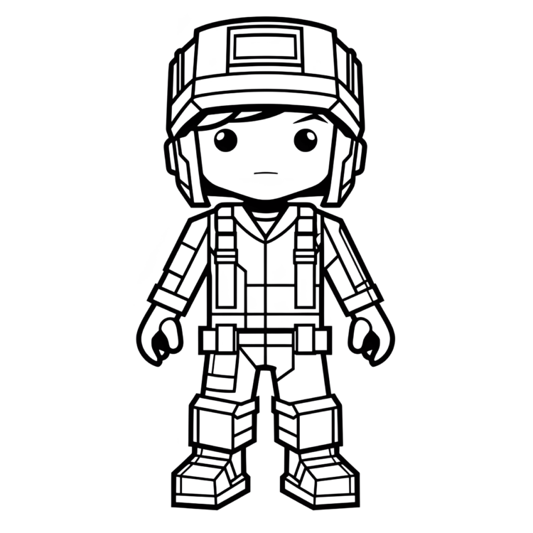 Ausmalbild Launischer Wanderer Roblox