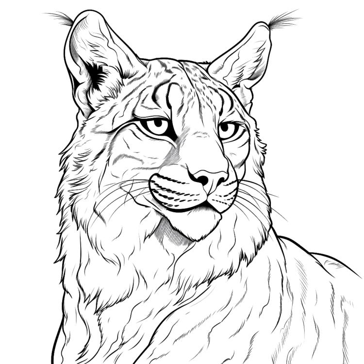 Coloring picture lynx