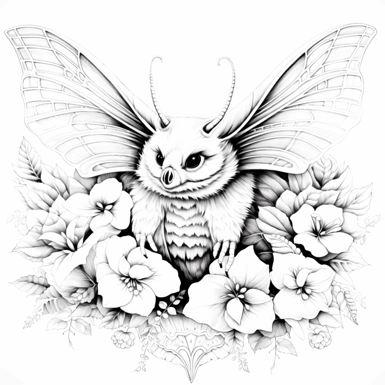 Mandala murciélago para colorear