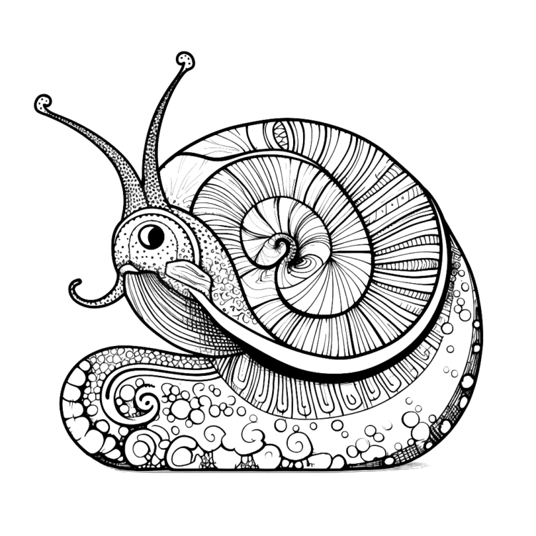 Ausmalbild Marvorlage Schnecke