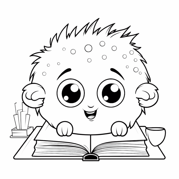 Dibujo para colorear Libro curioso