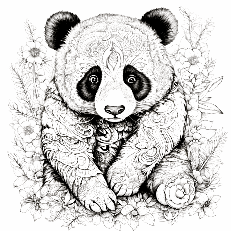 Dibujos para colorear panda página para colorear