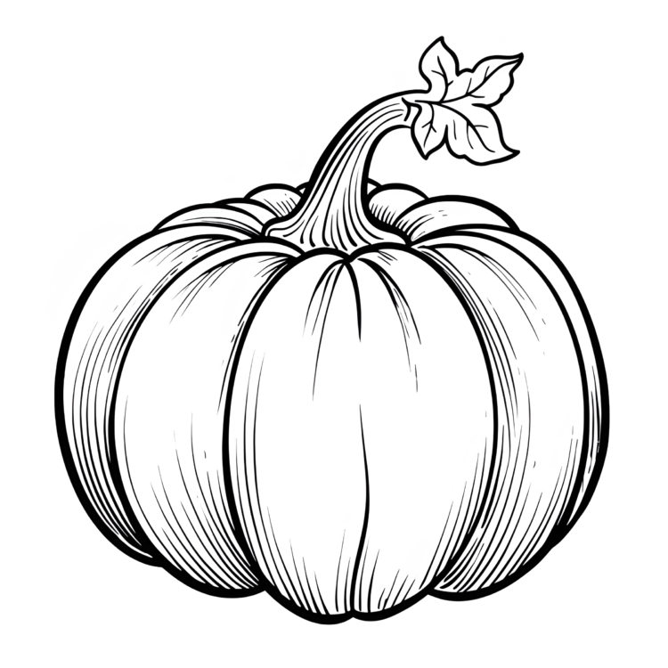 Giant pumpkin coloring page