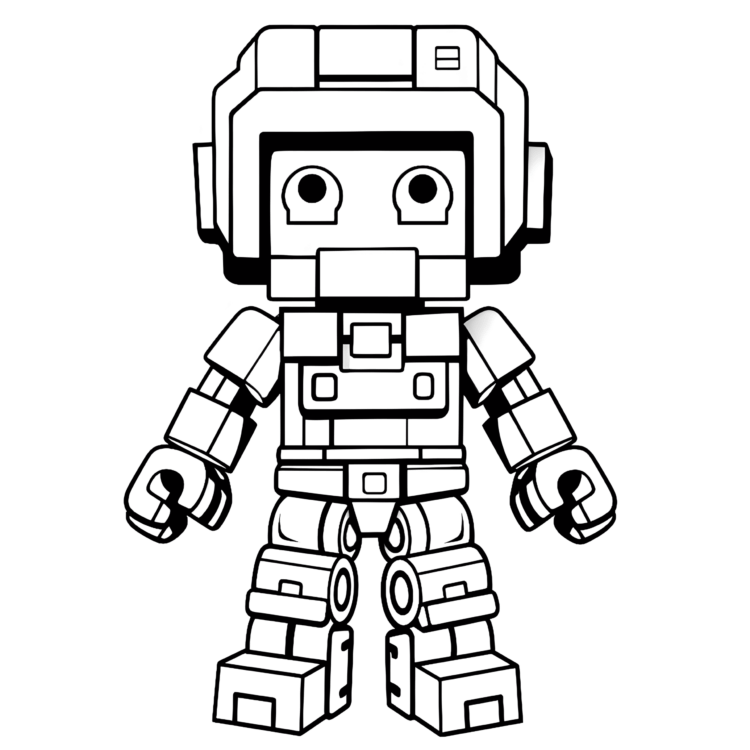 Dibujo para colorear caminante de sombras Roblox