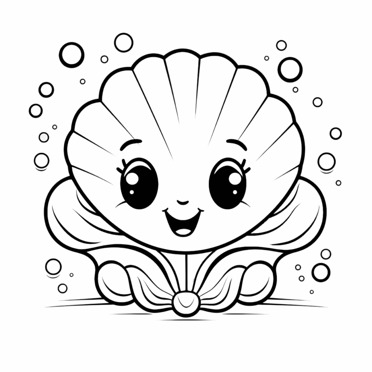 Dibujo para colorear Concha tímida