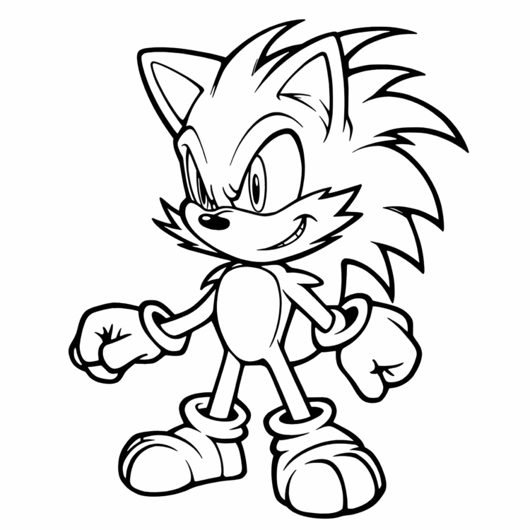 Ausmalbild Sonic Blaze Blitz