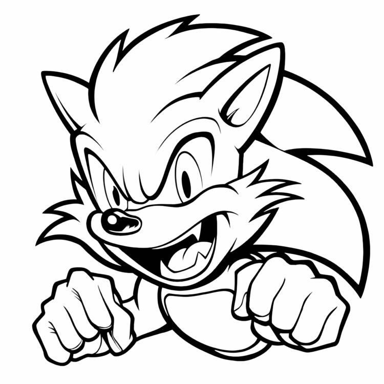 Ausmalbild Sonic The Hedgehog